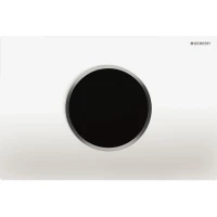 Кнопка смыва Geberit Sigma 10 115.907.KL.1 для инсталляции, бесконтактная, питание от сети, белый/матовый хром