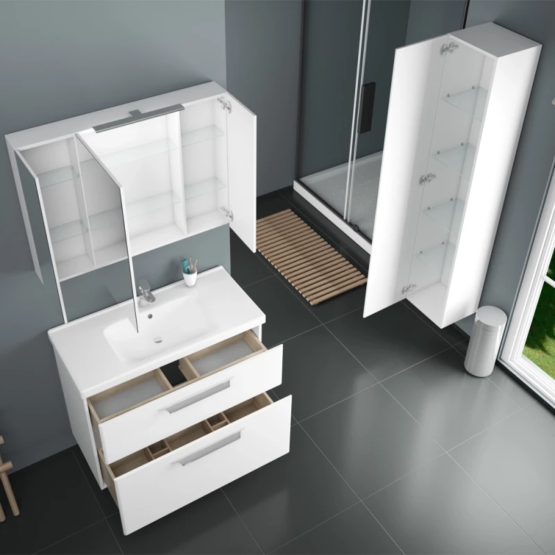 Тумба белый матовый 96 см Diborg Lande 77.5227 Тумба белый матовый 96 см Diborg Lande 77.5227