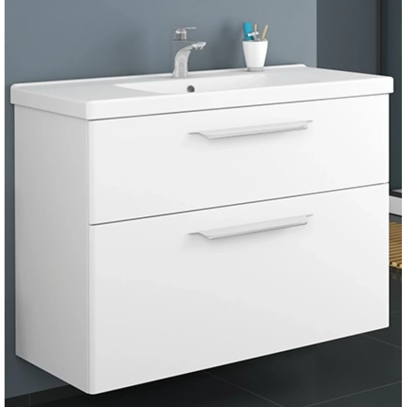 Тумба белый матовый 96 см Diborg Lande 77.5227 Тумба белый матовый 96 см Diborg Lande 77.5227
