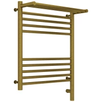 Полотенцесушитель электрический 600x500 состаренная бронза МЭМ правый Сунержа Богема с полкой 3.0 05-5807-6050