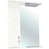 Зеркальный шкаф 50x72,2 см бежевый глянец/белый глянец L Bellezza Элеганс 4618606522077