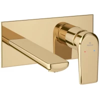 Смеситель для раковины Wellsee ICON! for life 182313001 встраиваемый, золотой