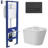 Комплект подвесной унитаз Berges Vita + система инсталляции Berges Atom Line 410 043382