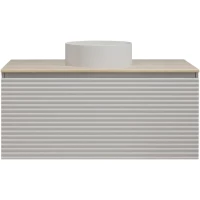 Тумба под раковину Jorno Cossety Coss.01.100/P/W-DG/JR 99,4 см, подвесная, со столешницей, белый матовый