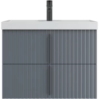 Тумба под раковину Санта Юпитер 700544 69 см, подвесная, графит матовый