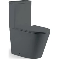 Унитаз-компакт River Ontario 640 MG 10000013713 безободковый, торнадо, с сиденьем микролифт, серый матовый