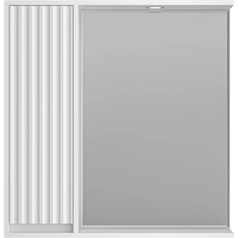 Зеркальный шкаф Brevita Balaton BAL-04080-01-Л 77,6x80 см L, с подсветкой, выключателем, белый матовый
