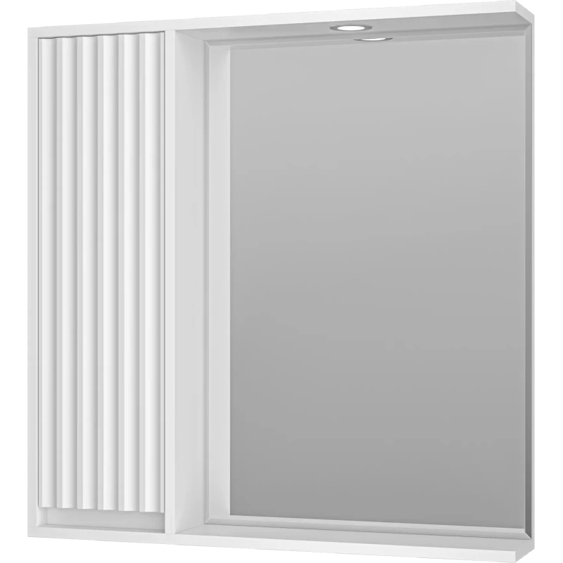Зеркальный шкаф Brevita Balaton BAL-04080-01-Л 77,6x80 см L, с подсветкой, выключателем, белый матовый