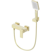 Смеситель для душа Wonzon & Woghand Cube 2.0 WW-88048068-BG с душевым гарнитуром, золотой матовый