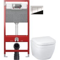 Комплект подвесной унитаз Grohe Euro Ceramic 39206000 + 39330001 + система инсталляции TECE 9300302 + 9240401