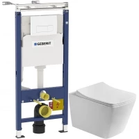Комплект подвесной унитаз Art&Max Techno AM9310CHR/SC + система инсталляции Geberit 458.125.11.1