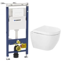 Комплект подвесной унитаз Sanindusa Sanibold 137034004 + 2373100 + система инсталляции Geberit 458.125.11.1
