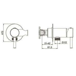 Изображение товара гигиенический душ grocenberg gb001br со смесителем, бронза