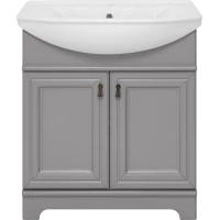 Тумба под раковину Misty Лувр П-Лвр01075-502 71 см, напольная, серый матовый