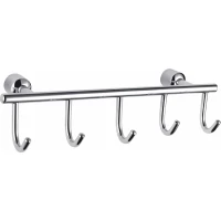 Планка с крючками Wonzon & Woghand WW-9382-5 для ванны, хром