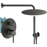 Душевой комплект Plumberia Selection IXO KITXO18GR 250 мм, со смесителем, графит