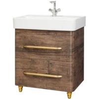 Тумба с раковиной орех 60,5 см Bellezza Олимпия 4639309110439 + 4640021061152