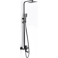 Душевая система D-Lin D10A03 200 мм, со смесителем, черный матовый 