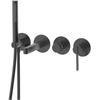 Смеситель для ванны DQ Bonn DA1704806 встраиваемый, с душевым гарнитуром, графит