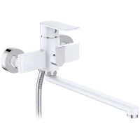 Смеситель для ванны D-Lin D147363-C универсальный, с душевым гарнитуром, хром/белый