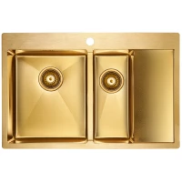 Кухонная мойка Paulmark Liga золотой матовый PM227851-BGL