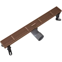 Душевой трап (лоток) Knotlor Storm SDRW0500LRB 50 см, с решеткой, перфорированный, бронза матовая