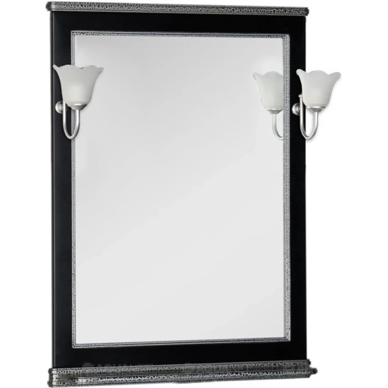 Зеркало 72,2x100 см черный/серебро Aquanet Валенса 00180298