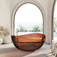 Ванна из полиэфирной смолы Abber Kristall AT9705Opal 150x150 см, отдельностоящая, коричневый