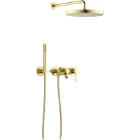 Душевой комплект Timo Saona SX-2348/17SM 300 мм, со смесителем, золотой матовый
