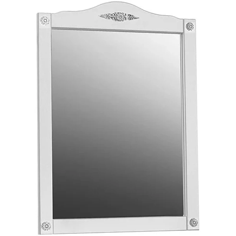 Зеркало 82x102 см белый матовый серебряная патина Belux Империя В 85 4810924220776