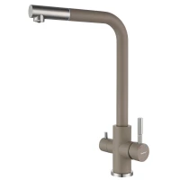 Смеситель для кухни GranFest Z-5421 с подключением к фильтру, песочный