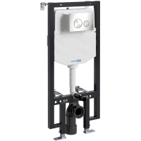 Инсталляция для унитаза WasserKRAFT Vils 56 56TLT.010.ME.BN02 с кнопкой смыва, никель