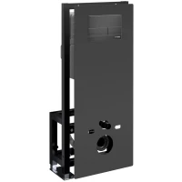 Инсталляция для унитаза WasserKRAFT Glan 66 66TLT.010.ME.BL.MB04 с кнопкой смыва, черный матовый