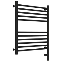 Полотенцесушитель электрический 600x500 черный матовый МЭМ правый, перемычка прямая Сунержа Богема 3.0 31-5805-6050