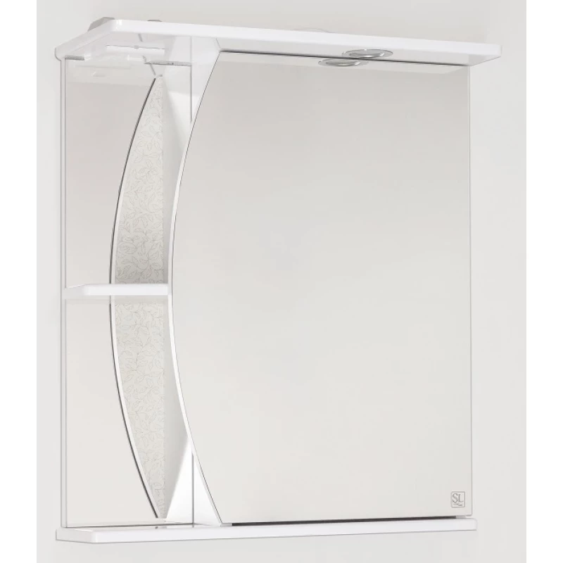 Зеркальный шкаф 60x73 см белый глянец Style Line Камелия ЛС-00000122