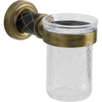 Стакан для зубных щеток Boheme Murano 10904-B-BR настенный, бронза/черный