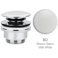 Донный клапан для раковины Emmevi C05529/BIO универсальный, белый матовый