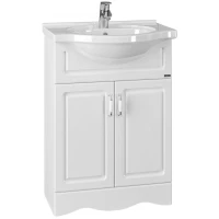 Тумба с раковиной белый глянец 60 см Санта Верона 700112 + CATYPH60