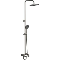 Душевая система BelBagno Marino MARINO-VSCM-GM 250 мм, со смесителем, оружейная сталь матовый