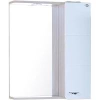 Зеркальный шкаф 58x71,6 см белый глянец/ясень шимо R Onika Стиль 205833