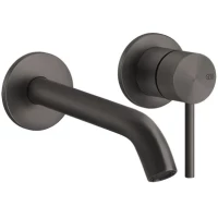 Смеситель для раковины Gessi Gessi316 54086#707 встраиваемый, без донного клапана, черный хром матовый