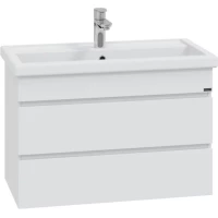 Тумба под раковину Санта Марс 700296 76,8 см, подвесная, белый глянец
