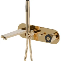 Смеситель для ванны Newform Park Limited Edition 69771.62.093 встраиваемый, с душевым гарнитуром, золотой