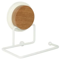 Держатель туалетной бумаги Fixsen Magic White FX-47010B самоклеящийся, белый/коричневый