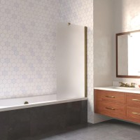 Шторка на ванну Vegas Glass EV LUX ST 76 05 10 R 76 см R, профиль бронза, стекло сатин