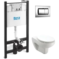 Комплект подвесной унитаз Victoria + система инсталляции Roca 893100000
