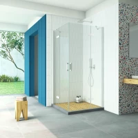 Душевой уголок Vegas Glass AFA Retta 100 01 crystalvision 100x100 см, профиль белый, стекло прозрачное