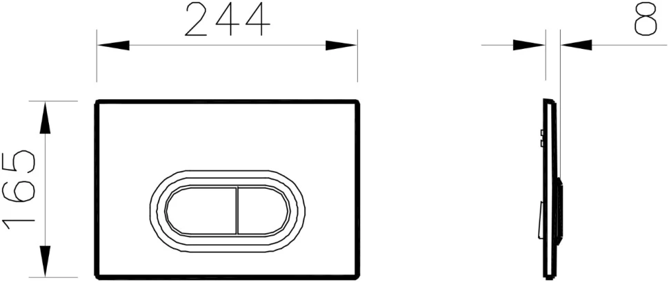 Смывная клавиша антивандальная двухрежимная нержавеющая сталь Vitra Loop O 740-0940 - фото 2