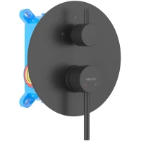 Смеситель для ванны Aquatek Европа AQ1346MB встраиваемый, черный матовый