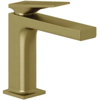 Смеситель для раковины Kludi Decus 54282N075 без донного клапана, золотой матовый